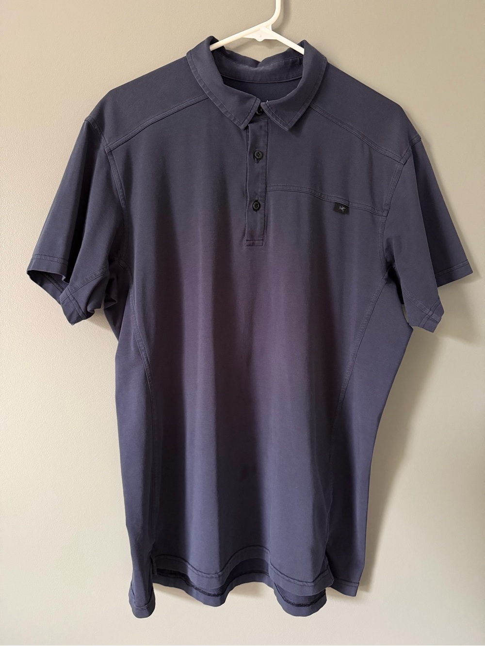 Arc'teryx Captive Polo Shirt Navy Blue Short Sleeve Men's Large Performance